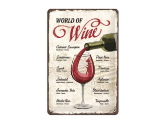 Plåtskylt World of Wine 20x30