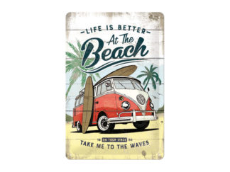 Plåtskylt VW Bulli Beach 20x30