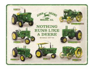Plåtskylt John Deere Model Chart