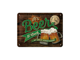 Plåtskylt Beer O' Clock Glasses 15x20