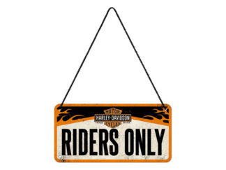 Plåtskylt 10x20 Hänge H.D Riders Only