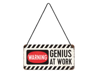 Plåtskylt 10x20 Hänge Genius at Work