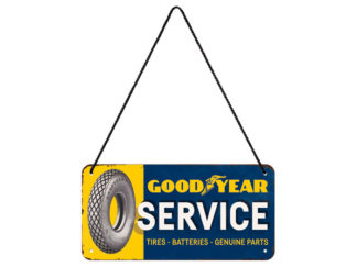 Plåtskylt 10x20 Hänge Goodyear Service