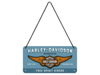 Plåtskylt 10x20 Hänge H.D Logo Blue