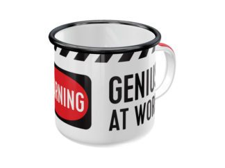 Emaljmugg Genius at Work