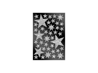Glitterstickers Stjärnor Silver