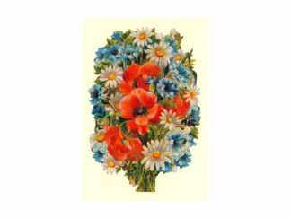 Bokmärkeskort Vallmobukett 5090