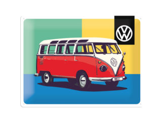 Plåtskylt VW Bulli Pop Art