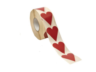 Stickers på Rulle Hjärtan Röd