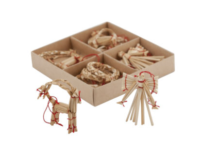 Juldekorationer Halmfigurer 10-p