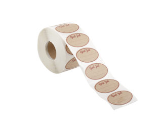 Juladresslapp på Rulle Oval "God Jul" Natur