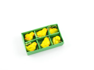 Porslin 6-p Mini Kyckling Hänge