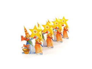 Pappersrader Luciabarn Mini