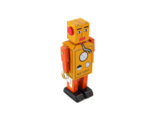 Plåtleksak Jätterobot Orange