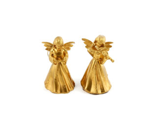 Plastfigur Ängel Guldklänning