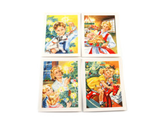 Dubbelt Kort Äkta Gamla Jul Nr. 255