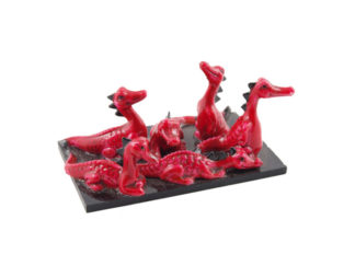 Plastfigur 6-p Röd Drake