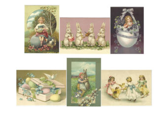 Vykort Präglade Påsk-2