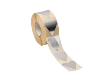 Stickers på Rulle Hjärtan Silver