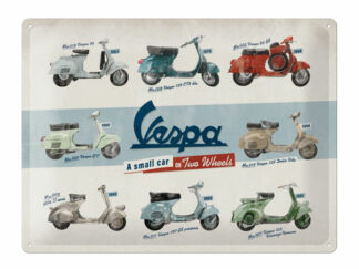 Plåtskylt Vespa Model Chart