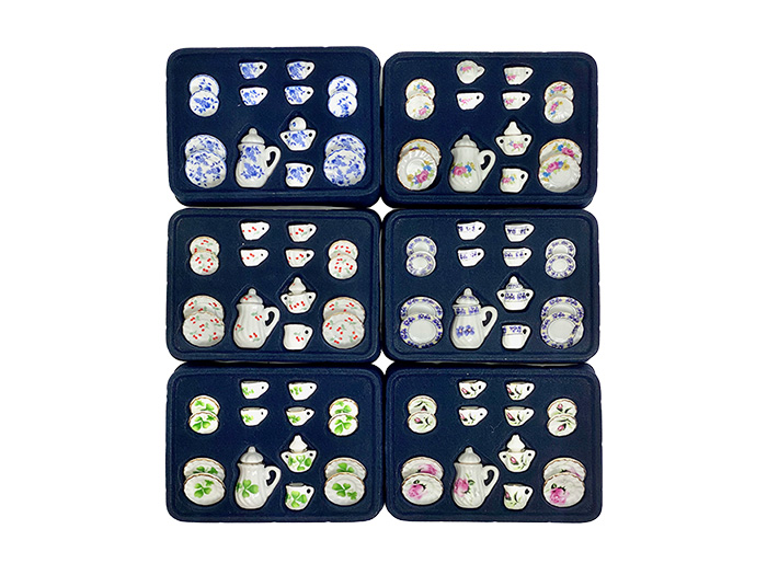 Dockservis 17-del Blommor 6-olika Dockservis 17-del Blommor 6-olika