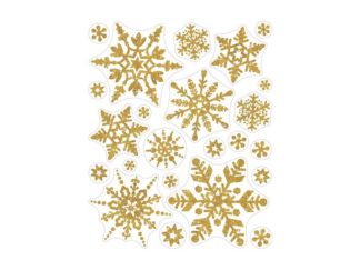 Fönsterdekor Snöstjärnor Guld