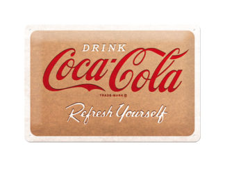 Plåtskylt Coca-Cola Cardboard 20x30