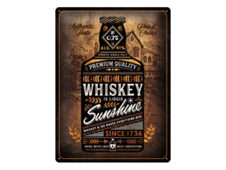 Plåtskylt Whiskey Sunshine