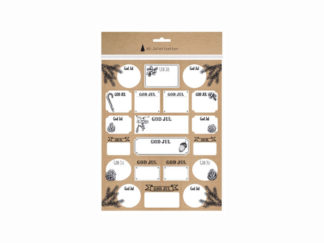 Juladresslapp Självhäftande 40-p Natur