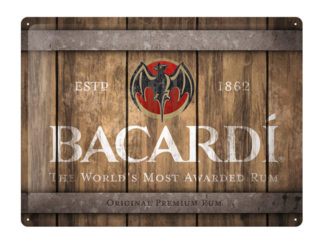 Plåtskylt Bacardi Wood