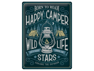 Plåtskylt Happy Camper