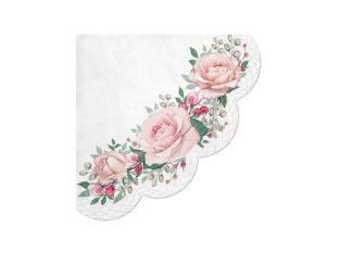 Servett Gorgeous Roses Rund