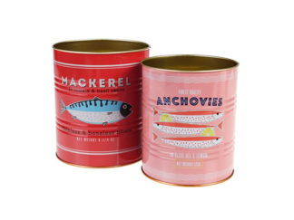 2-p Förvaringsburk/ Plåtkruka Fish