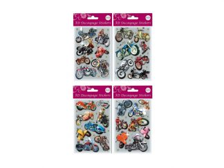 Glitterstickers 3D Motorcykel