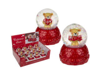 Glasglob Glitter Teddy Love