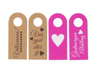 Dörrskyltar 4-p Text