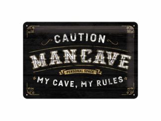 Plåtskylt Man Cave 20x30