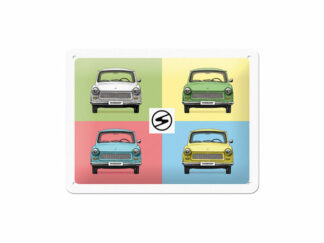 Plåtskylt Trabant Pop Art 15x20