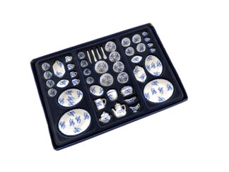 Dockservis 50-delar Blå-Vit