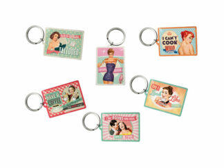 Nyckelring Plåtskylt Say it 50's 6-olika