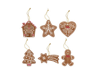 Hänge Porslin 6-p Gingerbread
