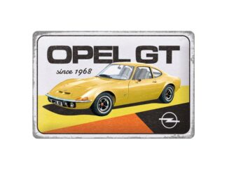 Plåtskylt Opel GT since 1968 20x30