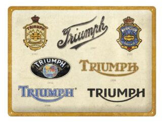 Plåtskylt Triumph Logo Evolution