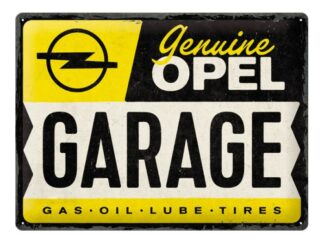 Plåtskylt Opel Garage