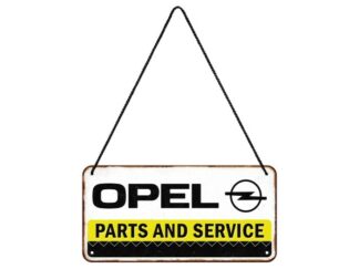 Plåtskylt 10x20 Hänge Opel Parts & Service