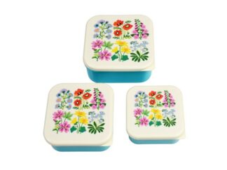 Snacksbox 3-p Wild Flowers