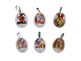 Plåtägg Påskhare Hänge Mini 6-olika