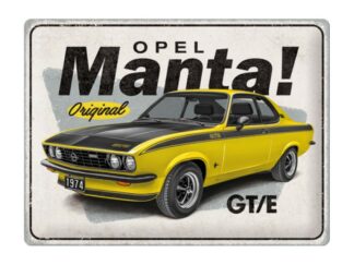 Plåtskylt Opel Manta GT/E