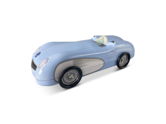 Plåtburk Racerbil Ljusblå