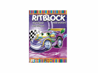 Ritblock Bil m. Stickers